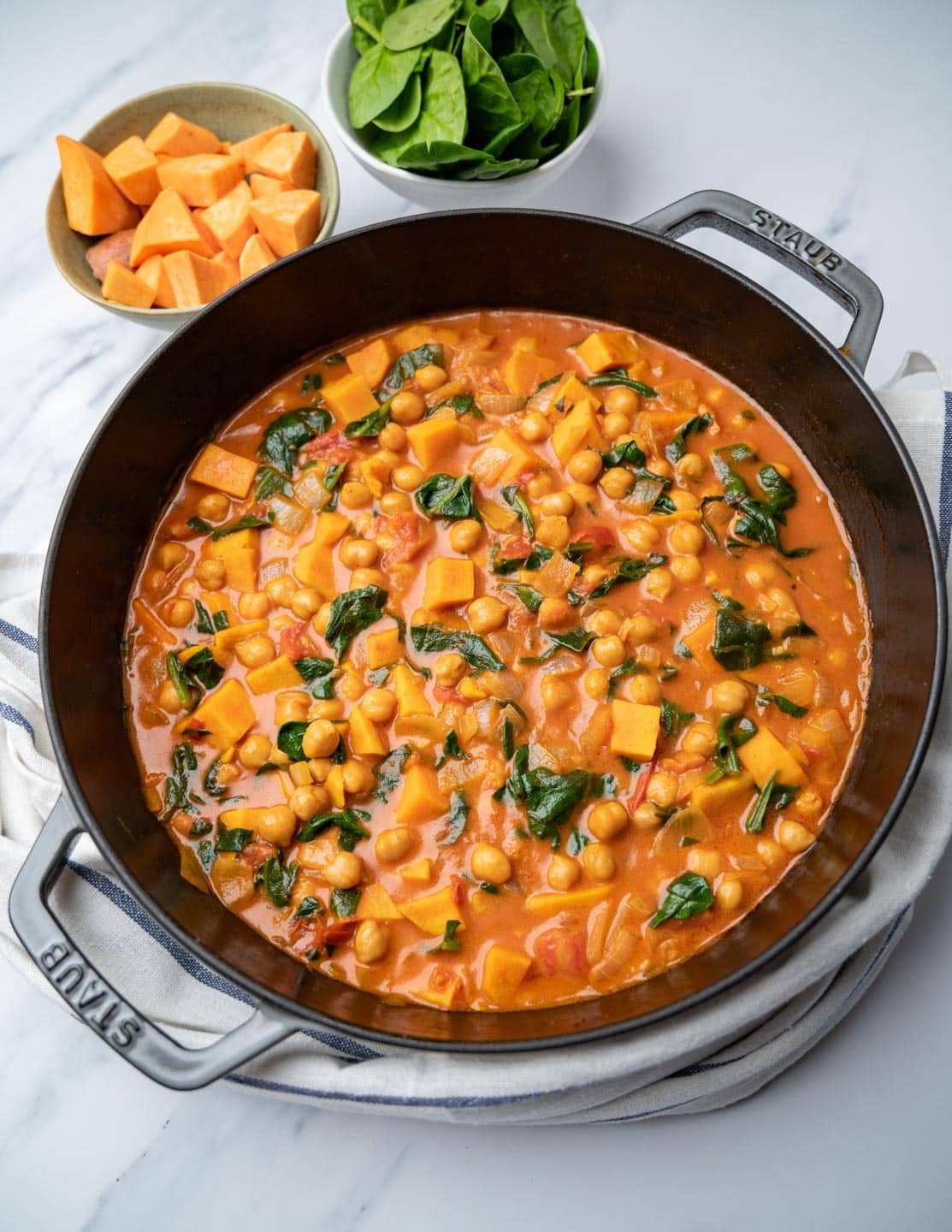 pan with chickpea stew