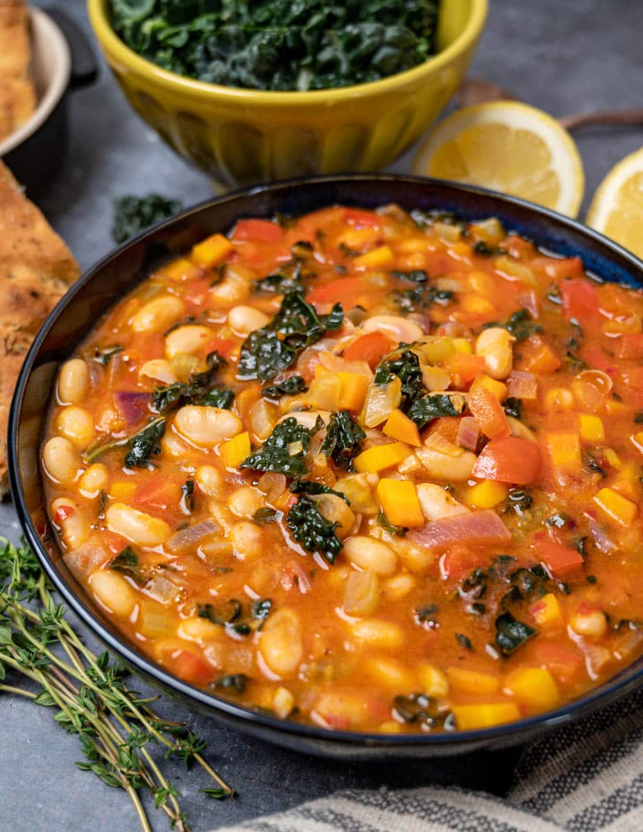 Harissa Soup with White Beans - Vegan Cocotte