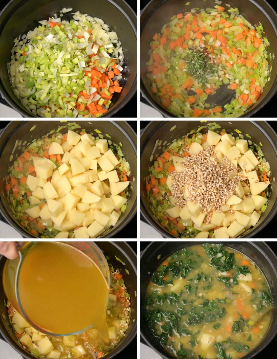 a vegan meal cooking steps