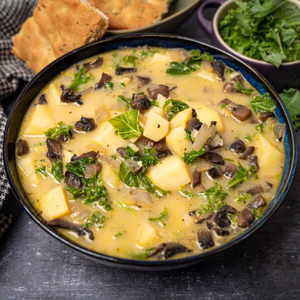 Picture of Vegan Butternut Squash Kale Soup with Lentils - Vegan Cocotte