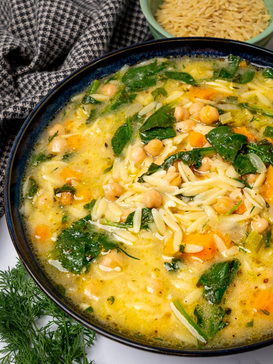 Vegan Greek Lemon Rice Soup