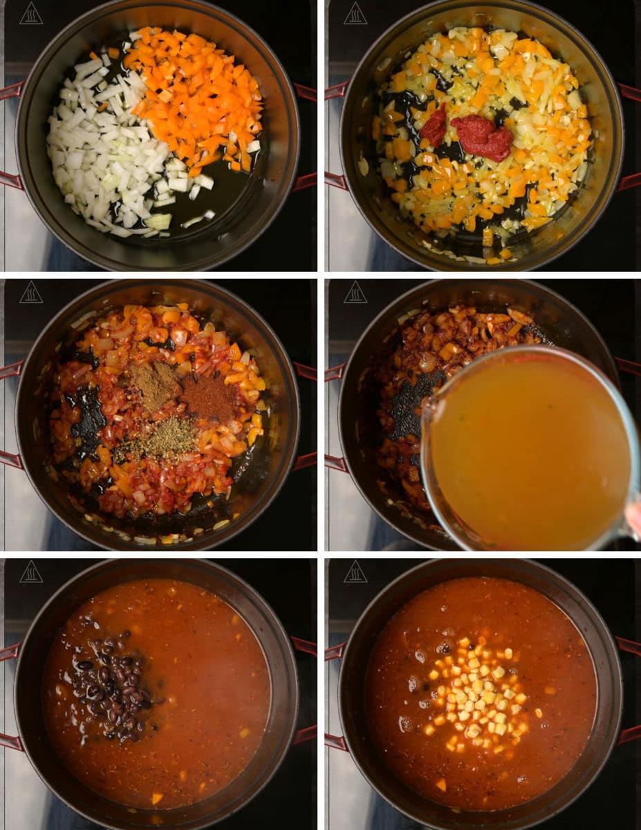 Mexican bean soup cooking steps