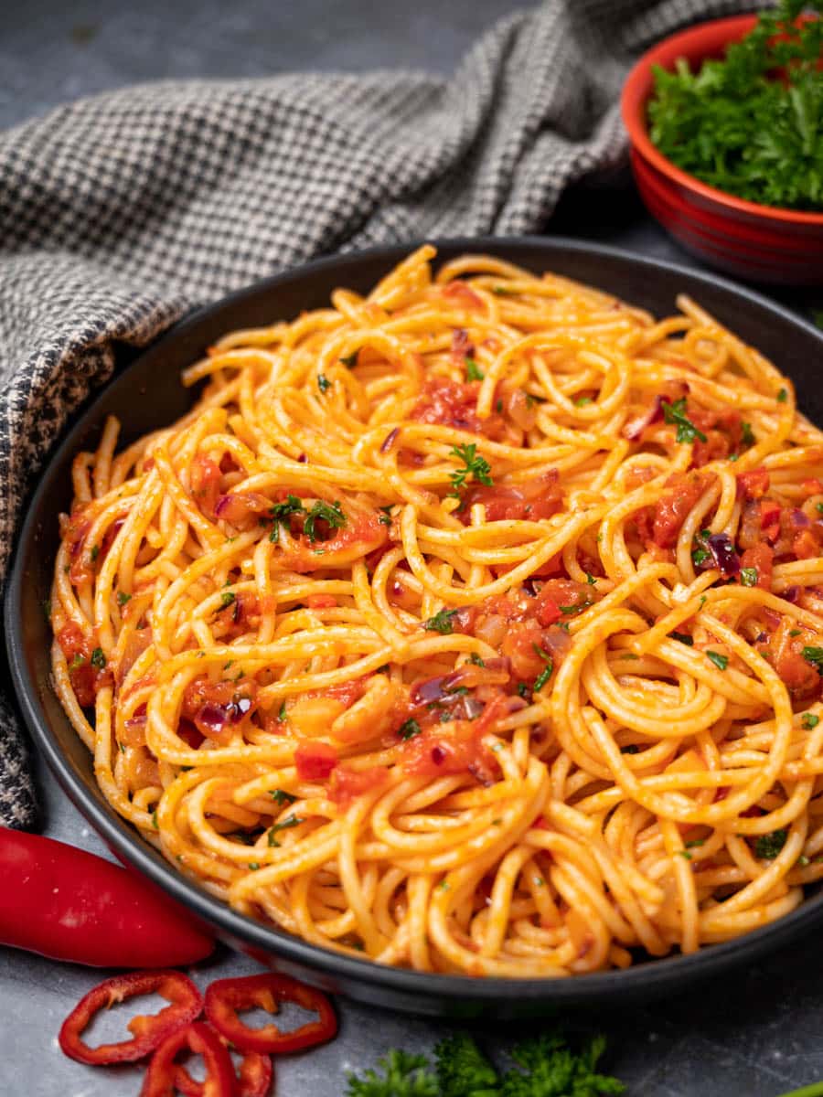 a bowl of Italian pasta