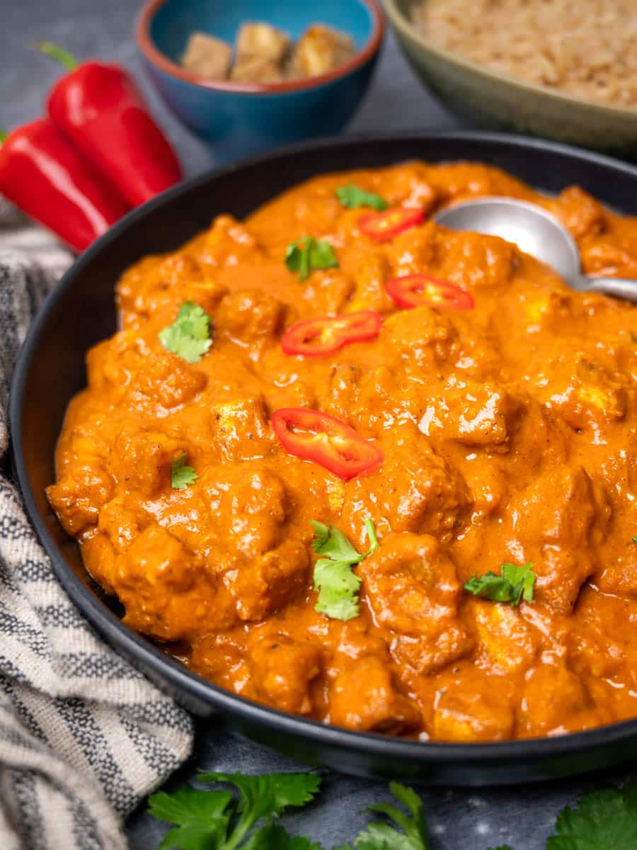 A bowl of vegan madras