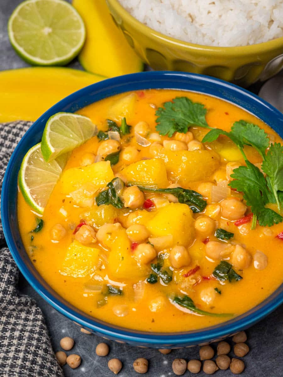 A  bowl of Thai mango curry