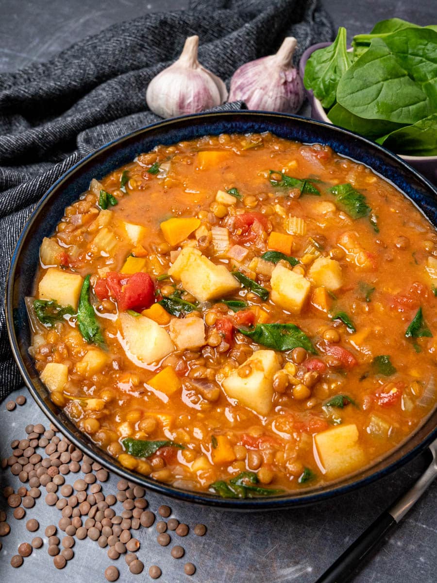 A bowl of Spanish vegan food