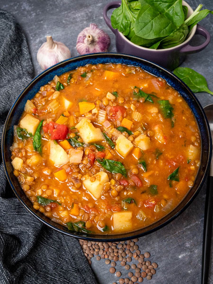 Sopa de Lentejas Spanish Lentil Soup with Vegetables