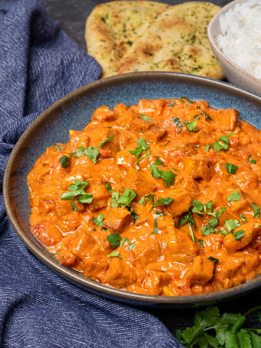 a plate of a plant based curry