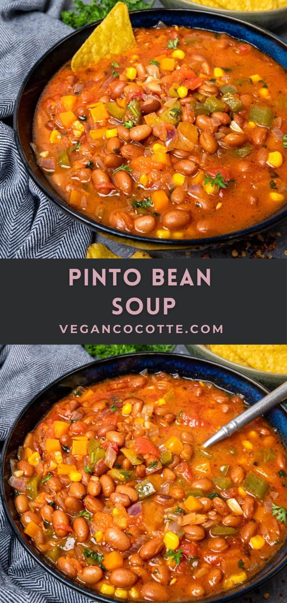 Easy Pinto Bean Soup - Vegan Cocotte