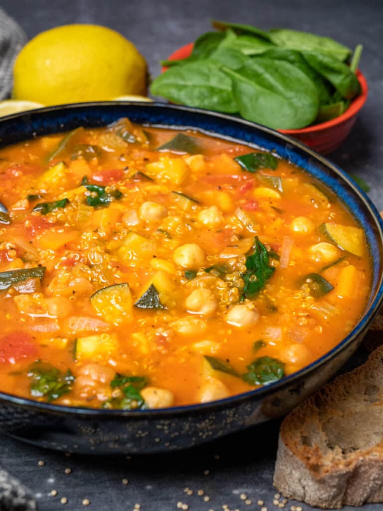 Quinoa Vegetable Soup with Chickpeas - Vegan Cocotte