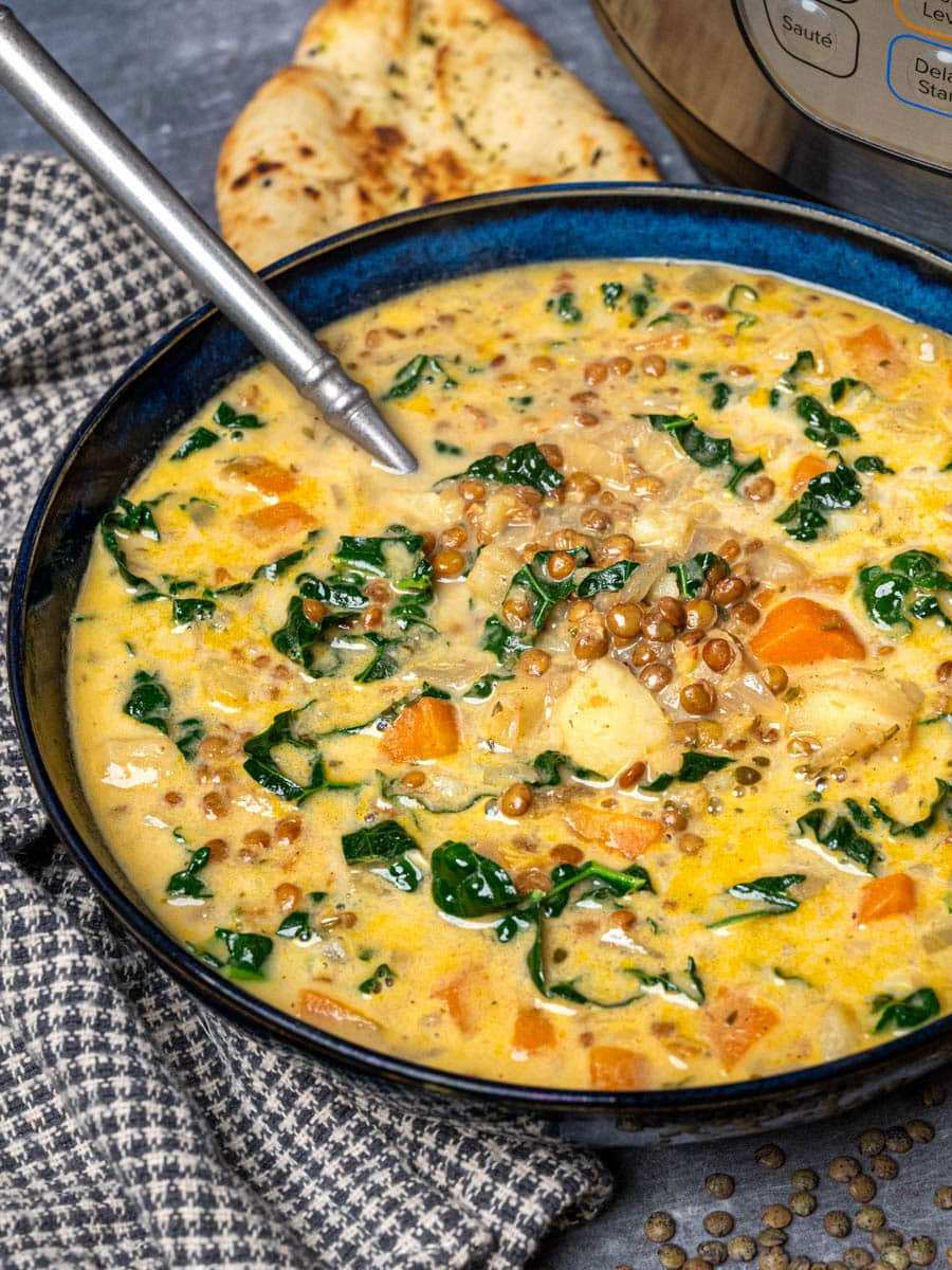 Instant Pot Coconut Curry Lentil Soup