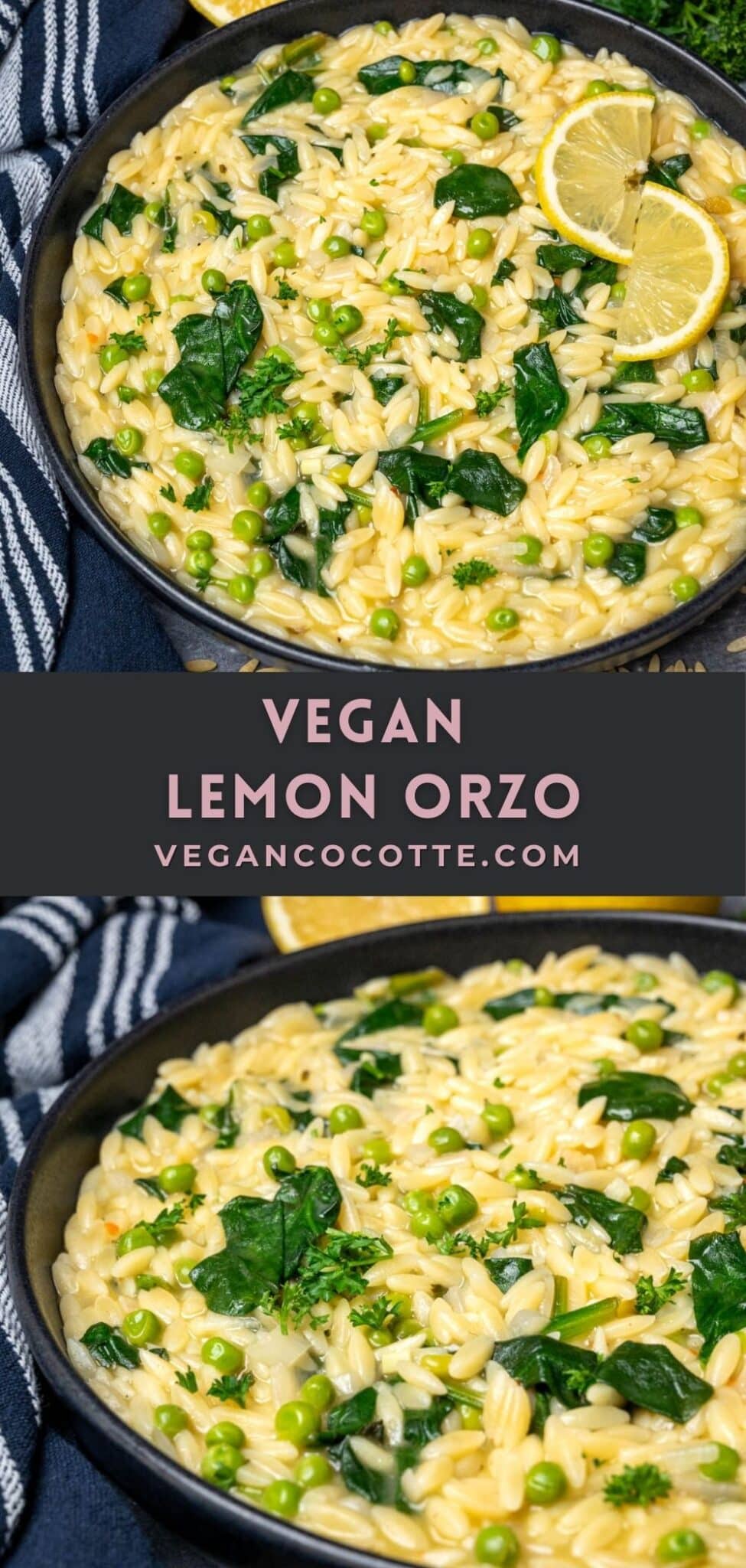 Vegan Lemon Orzo - Vegan Cocotte