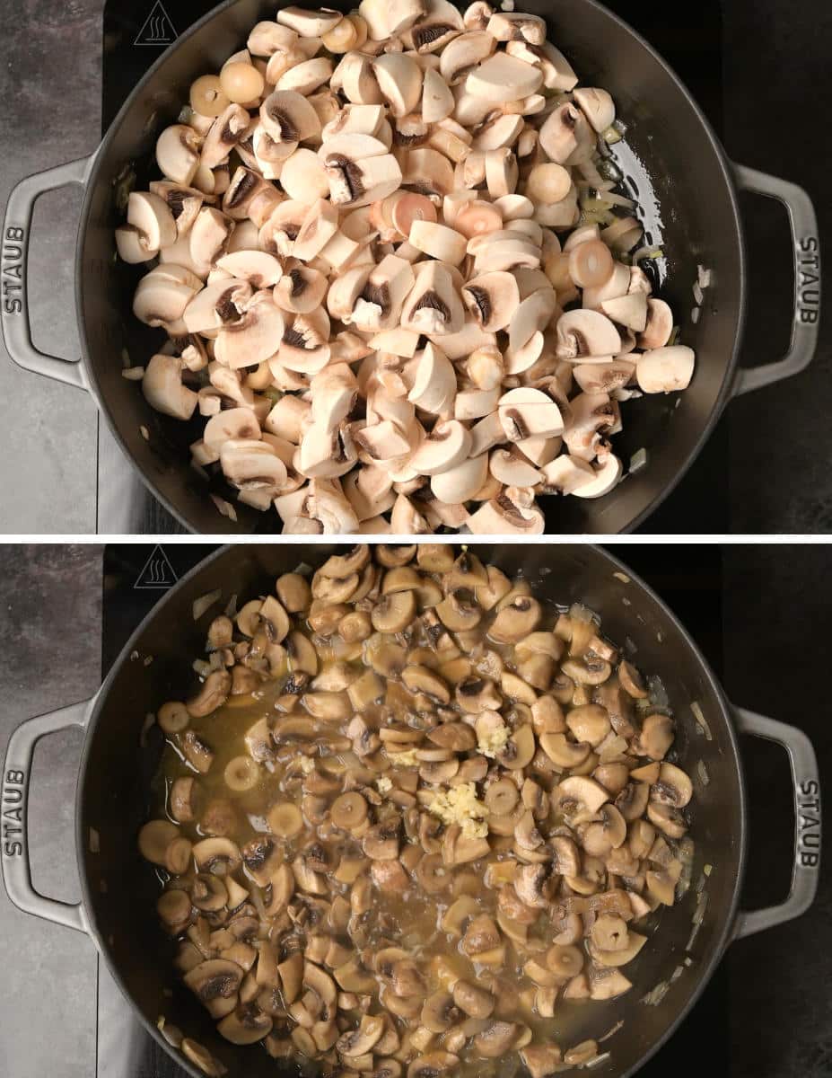 creamy garlic mushrooms making instructions
