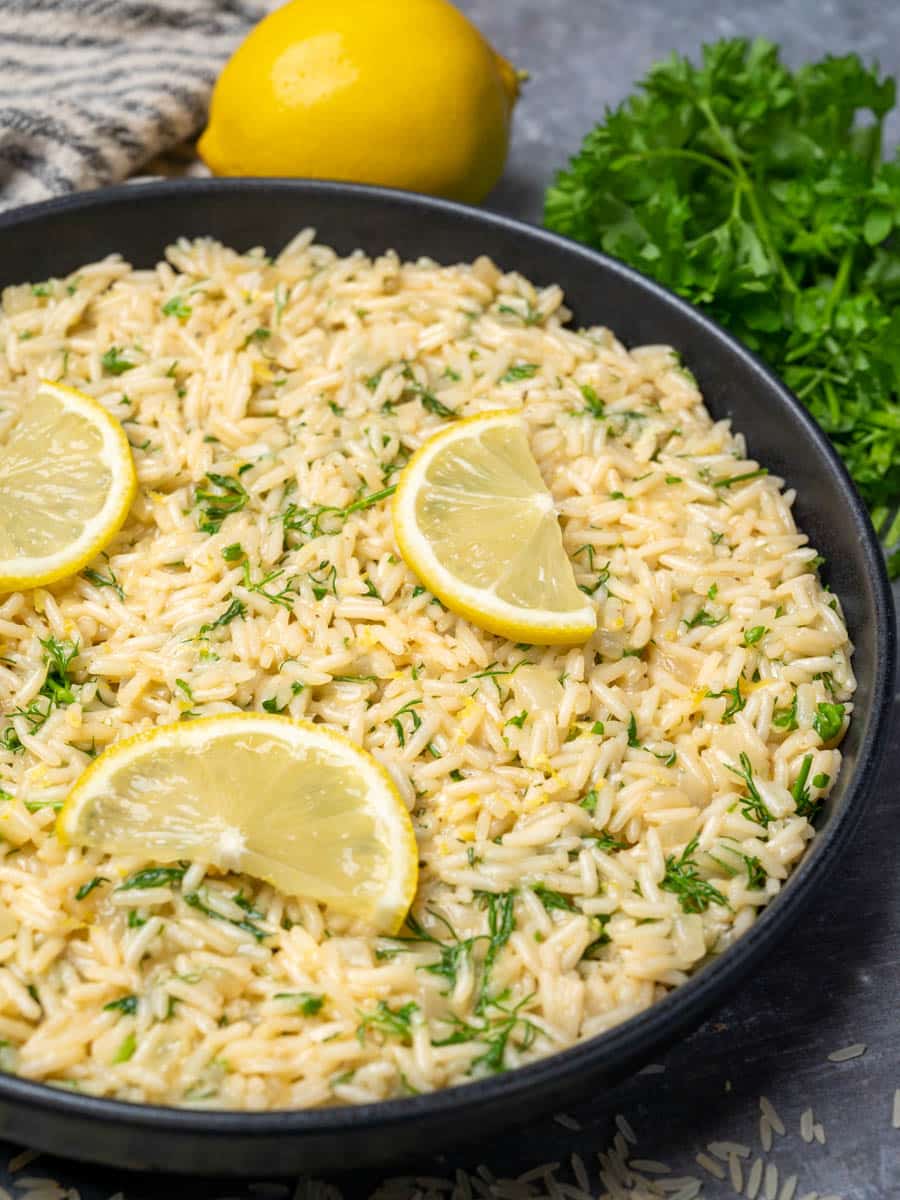 Greek Lemon Rice with dill