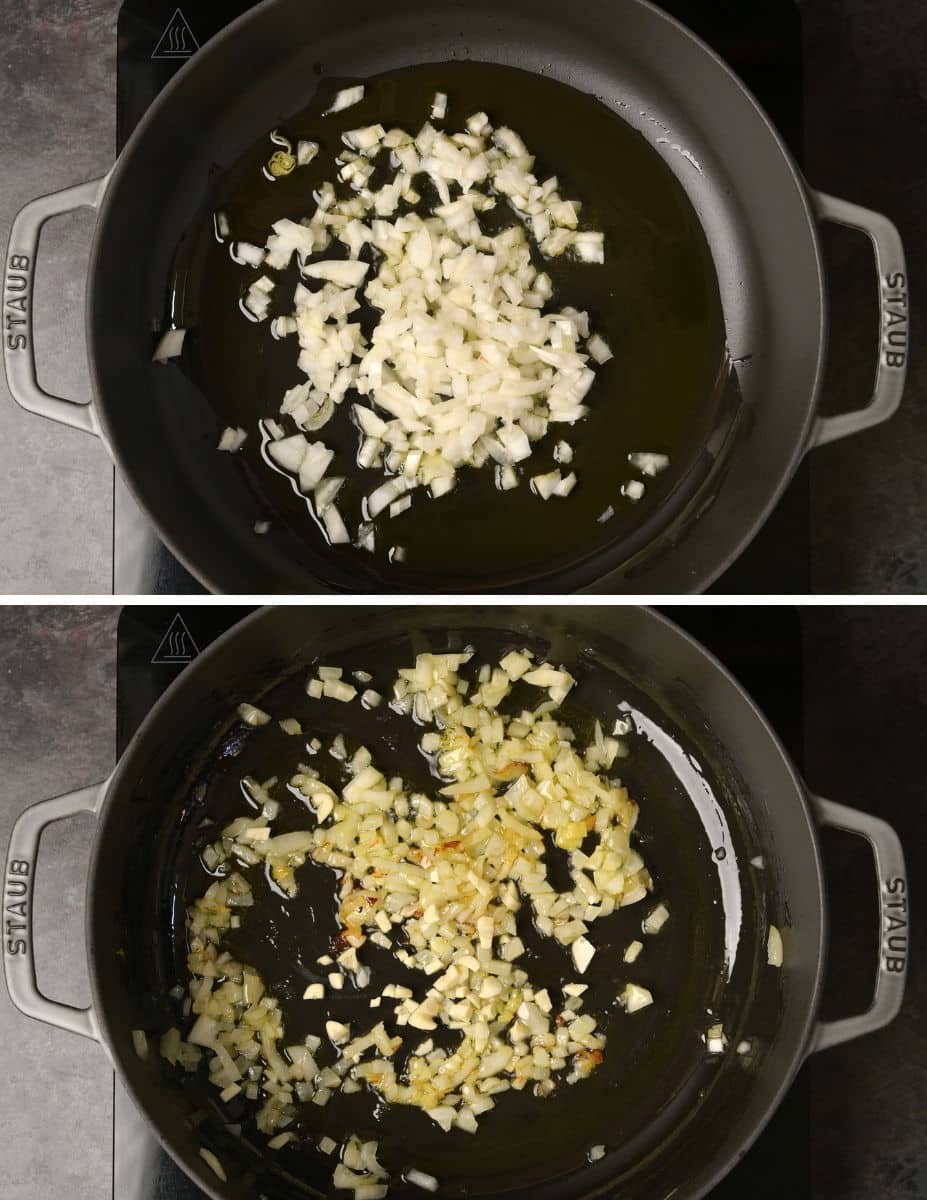 Greek Lemon Rice cooking steps