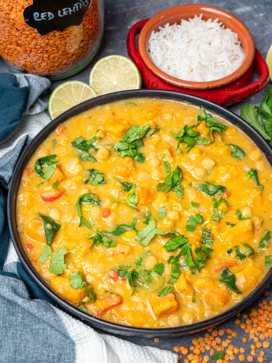 instant pot sweet potato curry with rice