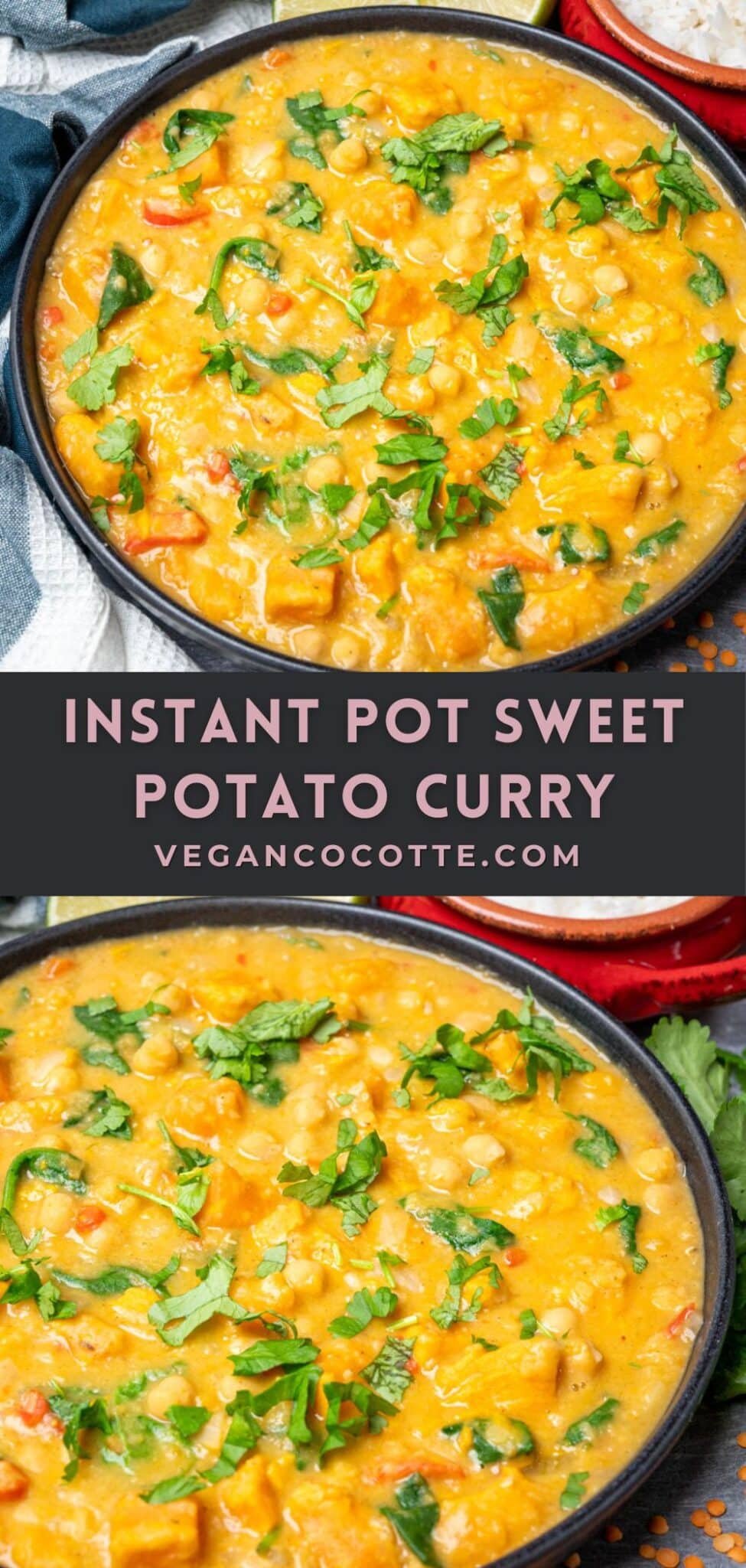 Instant Pot Sweet Potato Curry - Vegan Cocotte