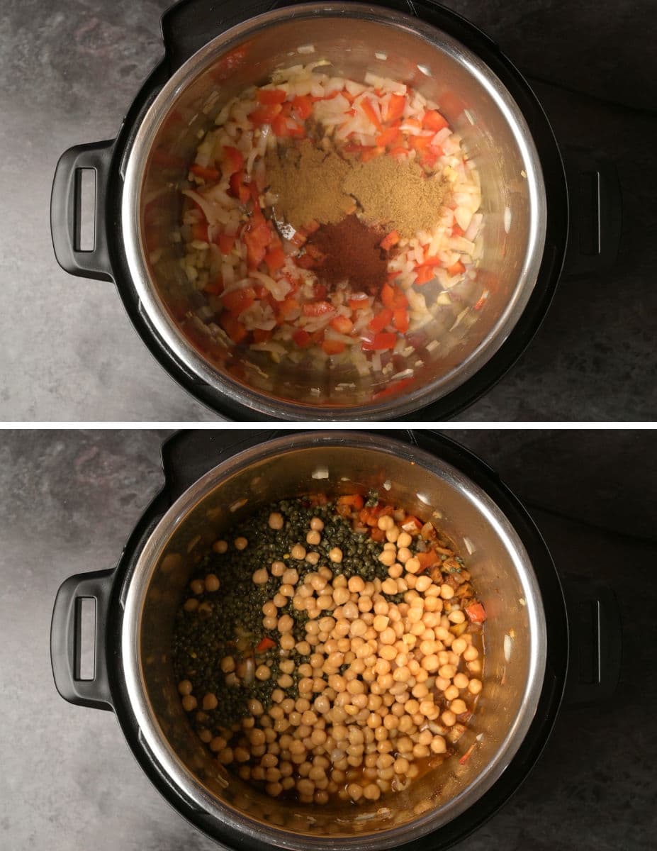 instant pot lentil curry making instructions