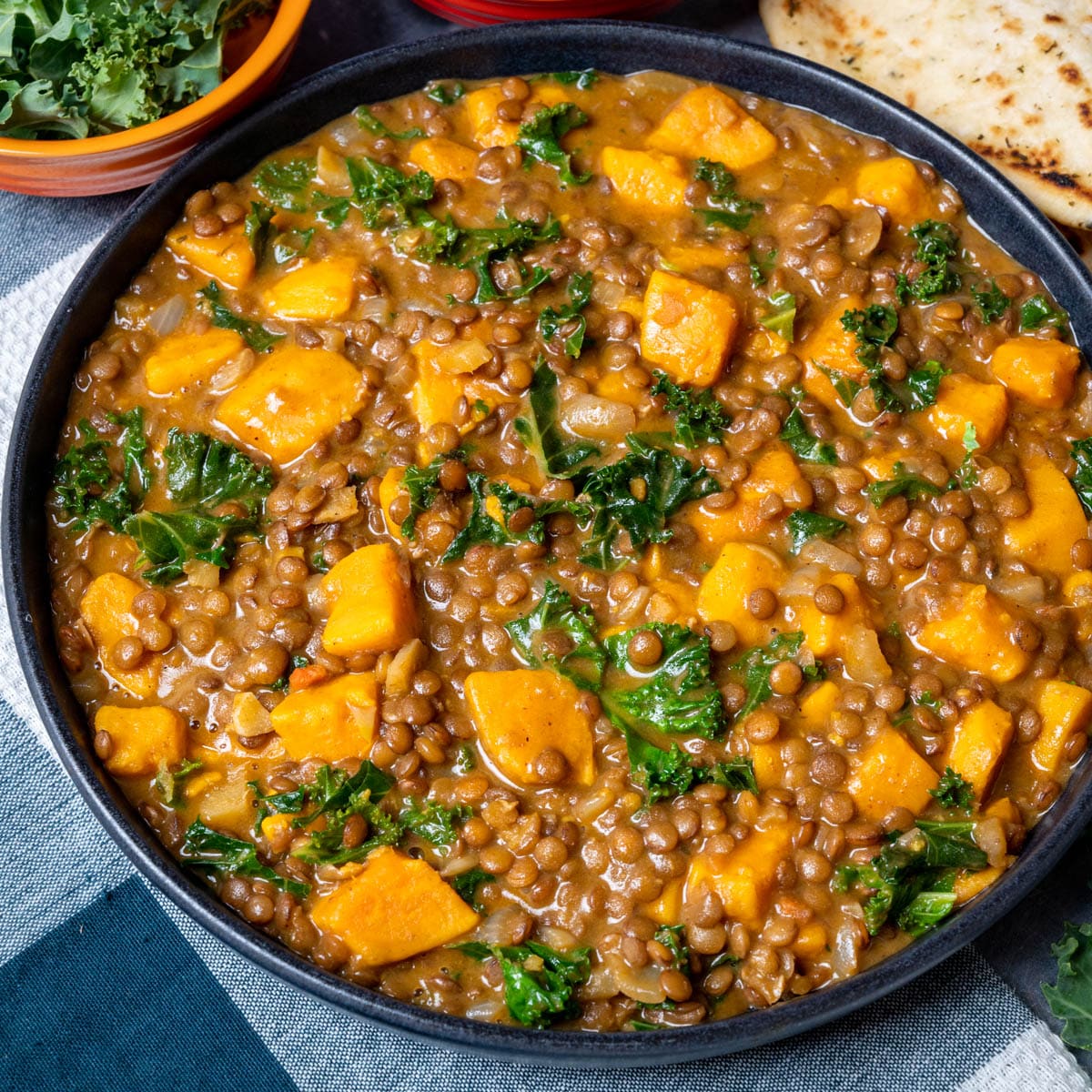 Brown Lentil Sweet Potato Curry Vegan Cocotte