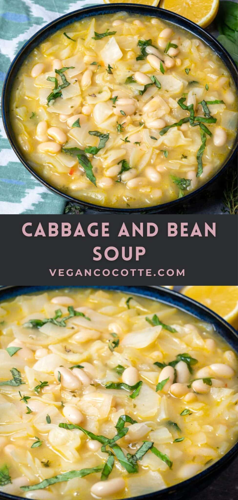 Cabbage and Bean Soup - Vegan Cocotte