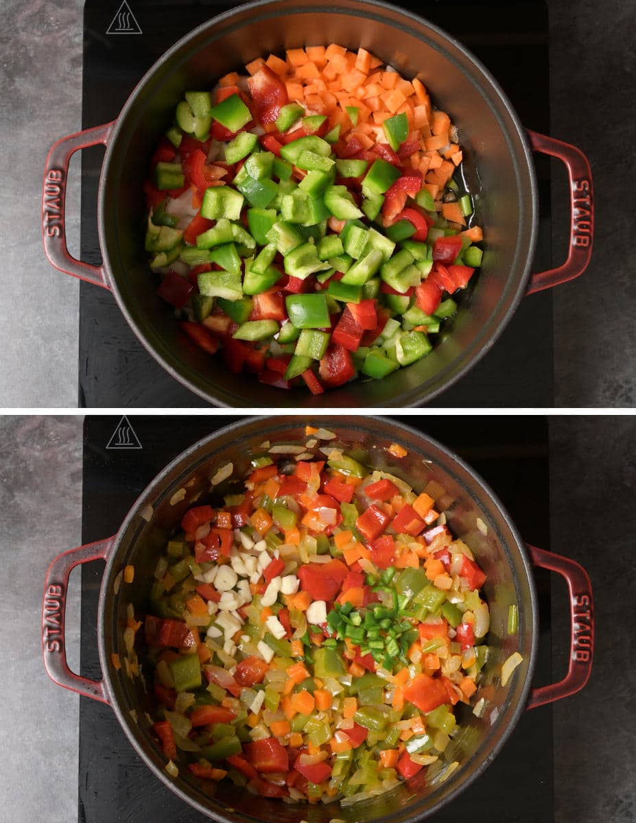 vegan quinoa chili making instructions