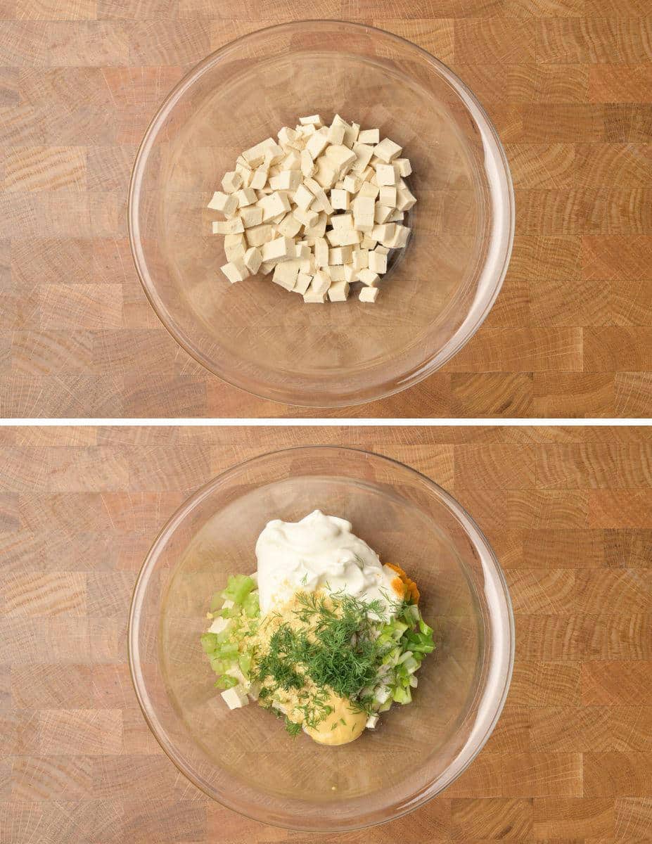 Vegan Egg Salad making instructions