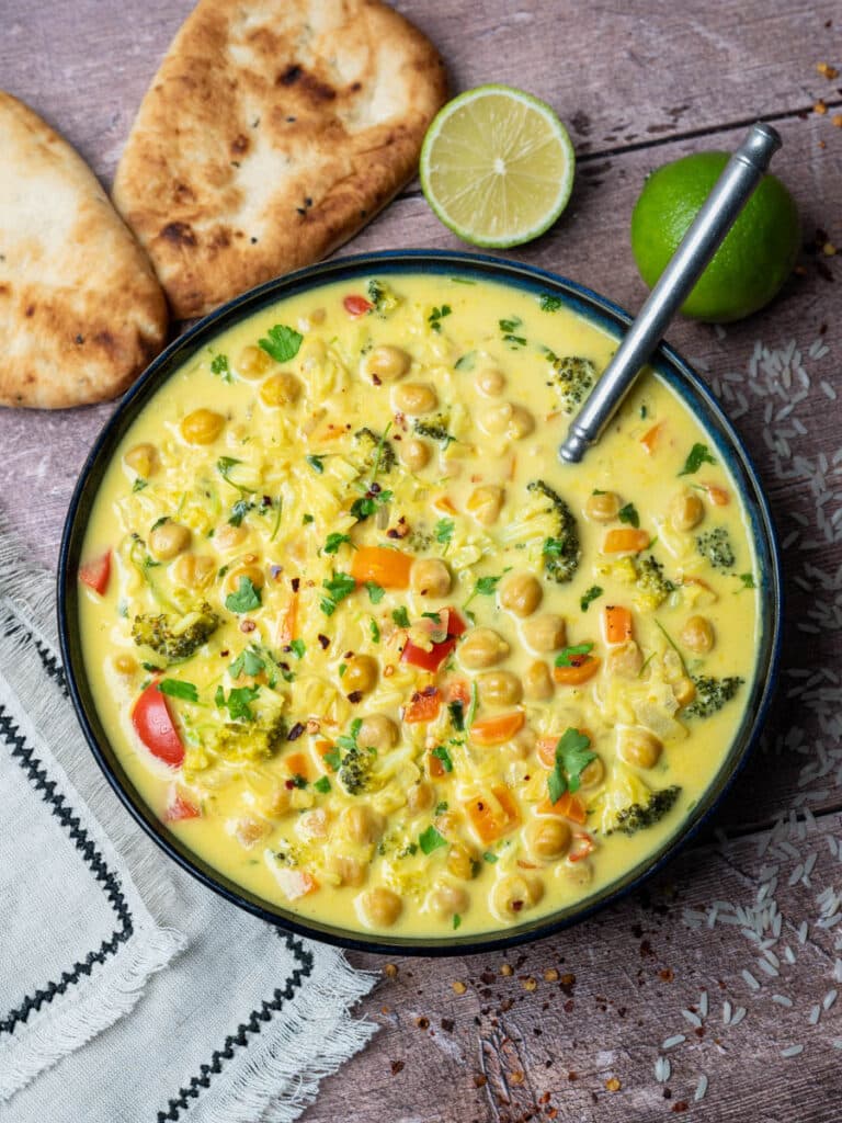 Chickpea Broccoli Coconut Milk Soup - Vegan Cocotte