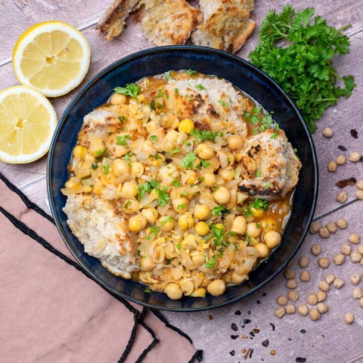 tunisian dish with chickpeas
