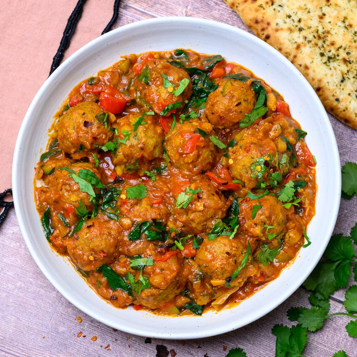 vegan dish with cilantro