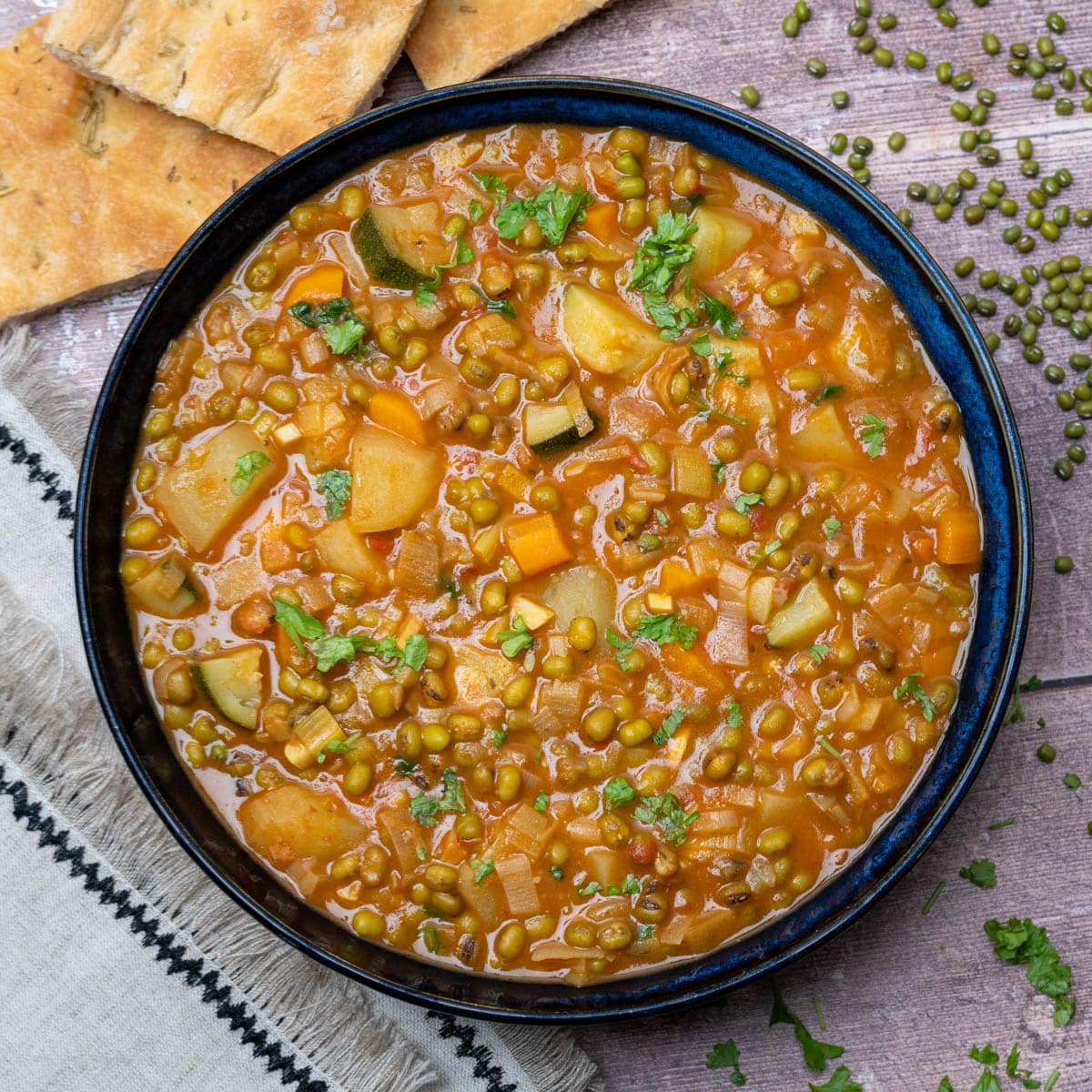 a bowl of a Mung Bean Soup