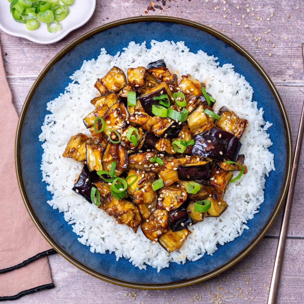 Asian dish with rice